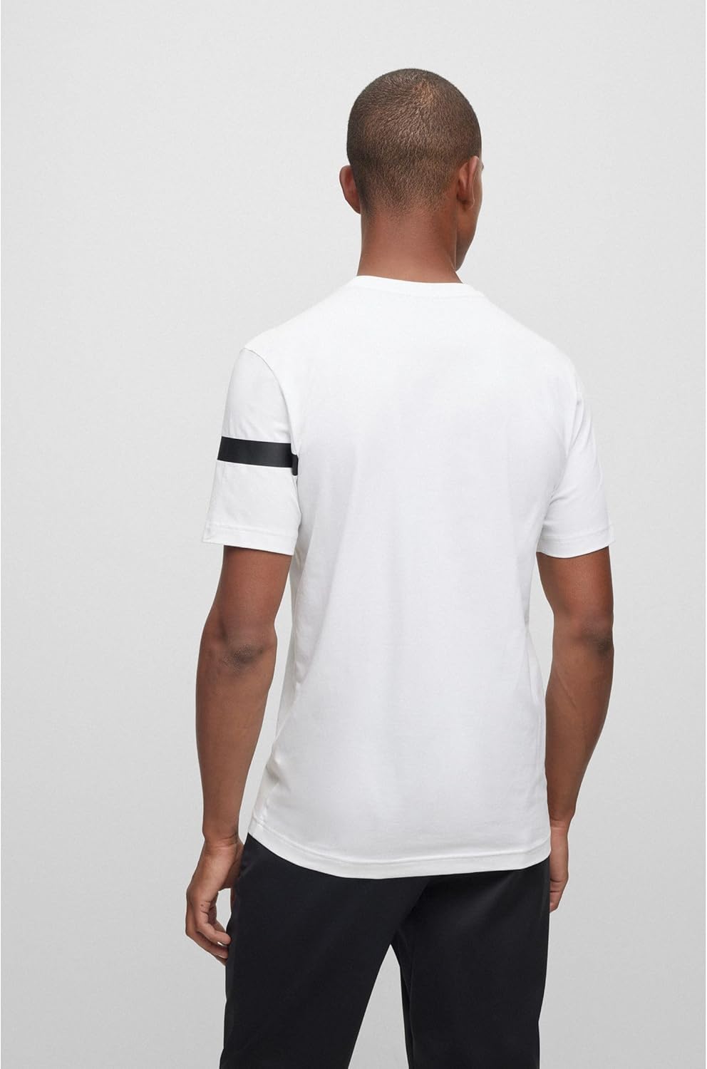 BOSS Herren Tee 2 T-Shirt aus Stretch-Baumwolle mit Streifen und Logo XXL White100, XXL White100