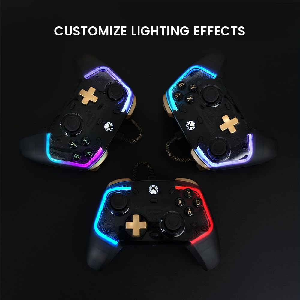 GameSir Kaleid Flux Transparent Wired Controller- Gaming Controller Officially Licensed for Xbox Ser