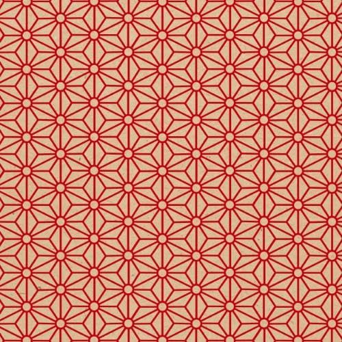 Clairefontaine 223802C Rolle Geschenkpapier mit rote Rauten, 50 x 0,70m, 70g/qm, Recycling Kraftpapi