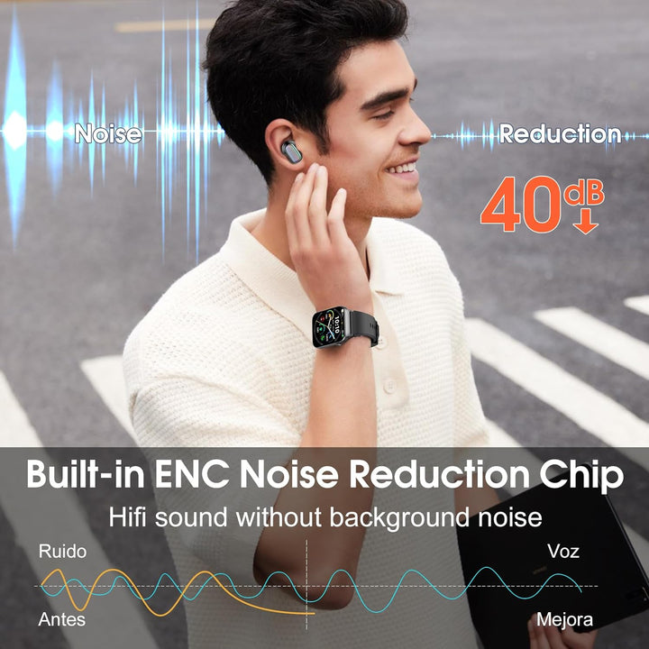 Conyat AI Kopfhörer Übersetzer, 3-in-1Echtzeit Sprachübersetzer Kopfhörer 164 Sprachen mit App, 6 Üb