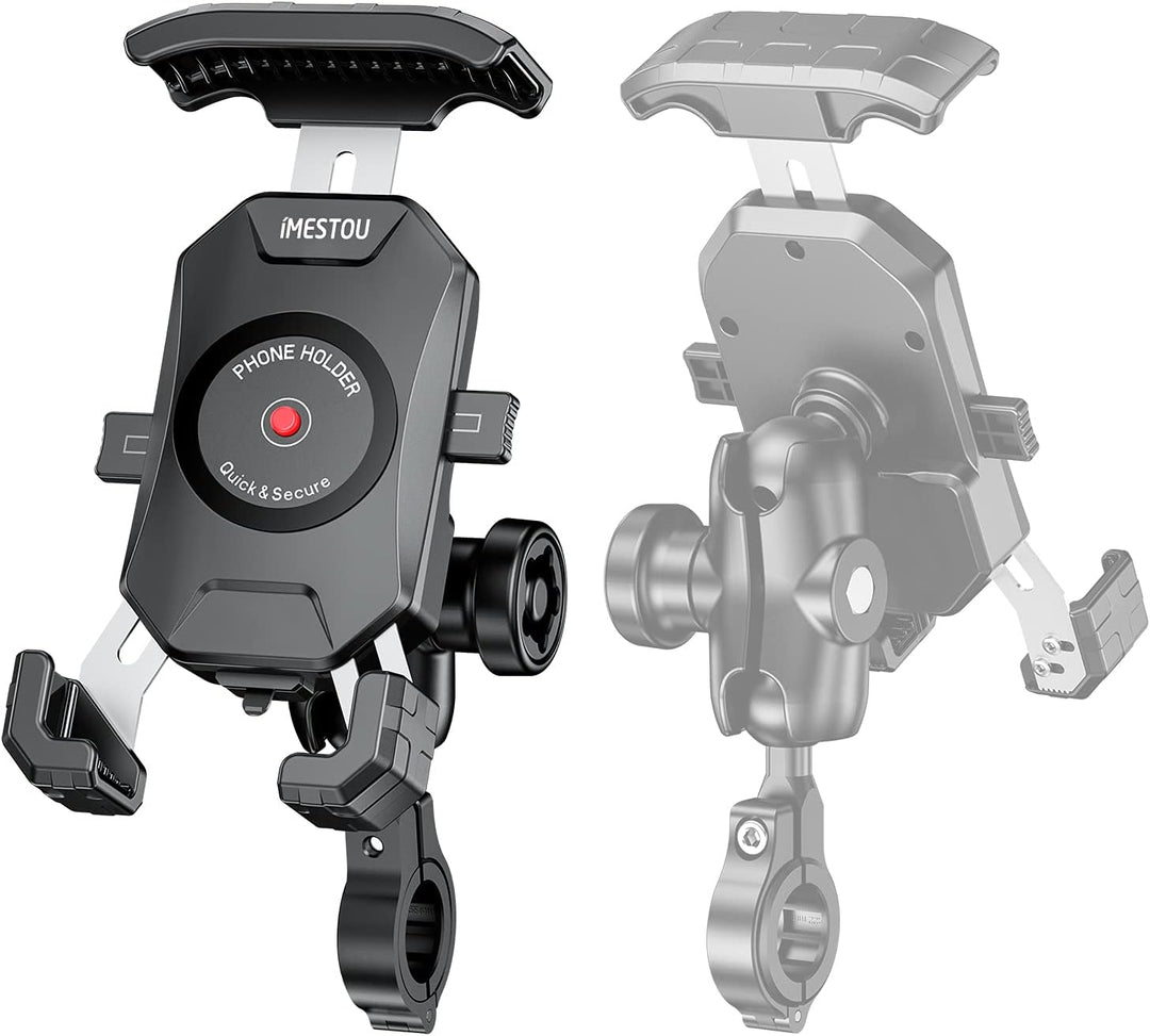 Anti-Diebstahl Motorrad Telefon Halterung-iMESTOU Handlebar Ball Handy-Halter mit Aluminium 1" Ball