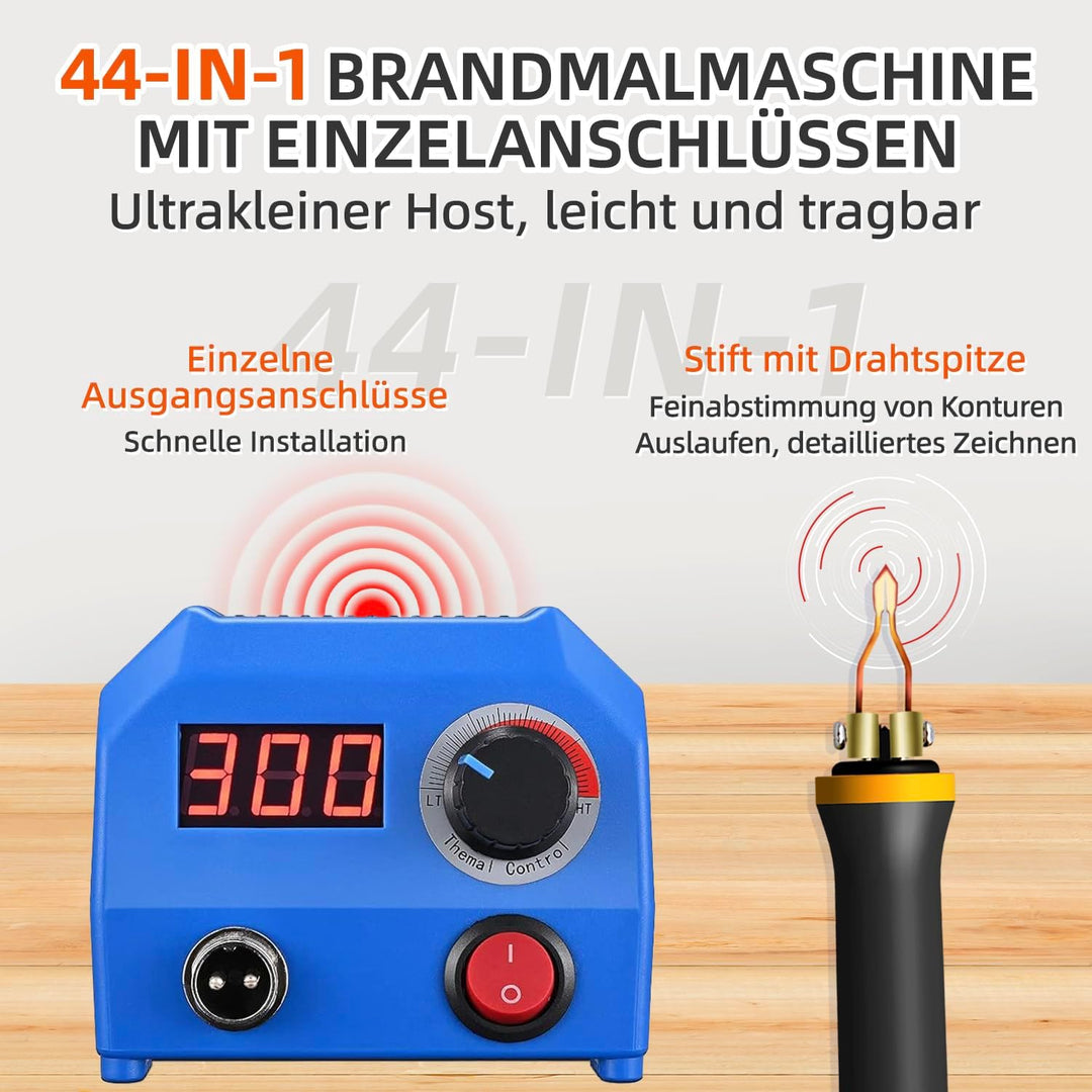 FIRElood LH55-1 Holzverbrennungsset, Brandmalerei-Holzverbrennungswerkzeug-Set mit Brandmalerei-Masc