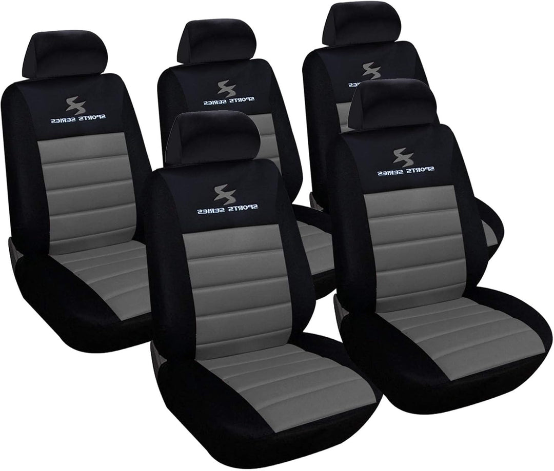 WOLTU AS7255-5 5er Sitzbezüge Auto Einzelsitzbezug universal Grösse, Komplettset, grau, Grau