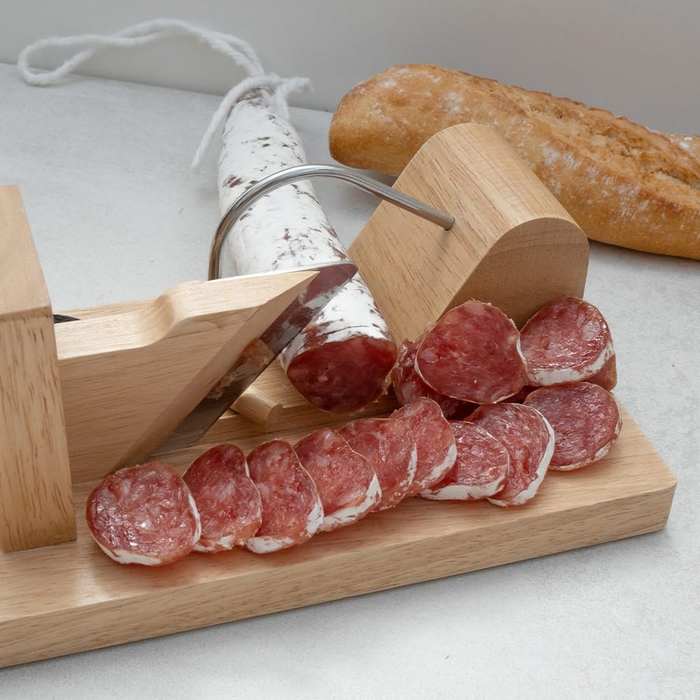 CÉCOA - Wurstschneider – hohe Qualität aus Buche und Stahl – Vielseitigkeit beim Schneiden – sicher
