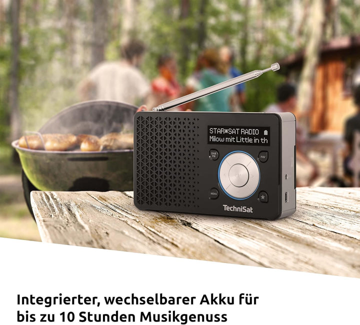 TechniSat DIGITRADIO 1 – tragbares DAB+ Radio mit Akku, Silber & Akku zu DIGITRADIO 1/2, TECHNIRADIO