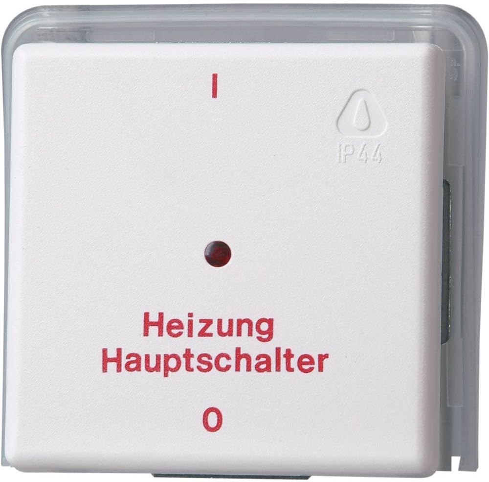 Kopp Standard Unterputz Feuchtraum Heizungs-Hauptschalter, UP FR, IP44, arktis-weiss, 627302086 Heiz