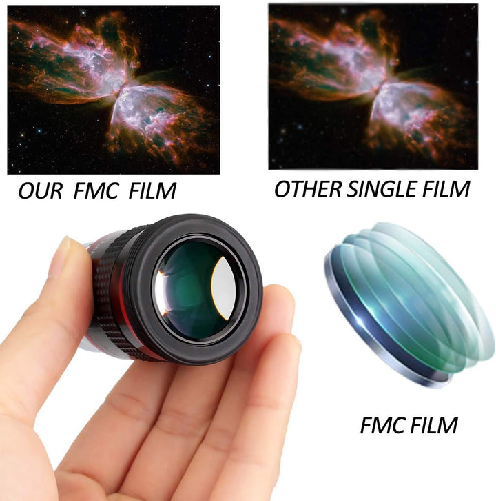 Svbony Teleskop Okular 1,25”, 20mm Weitwinkel Planetenokular 68° FMC Beschichtung Astronomie Zubehör