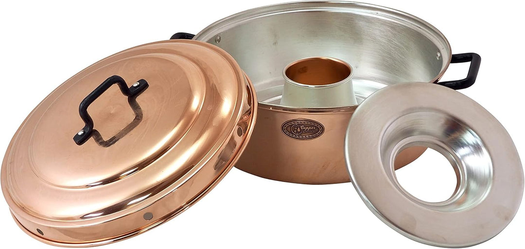 CopperGarden Aura24 Backtopf aus Kupfer I Kupfertopf für Camping/Gasherd/Grill & Lagerfeuer I Kupfer