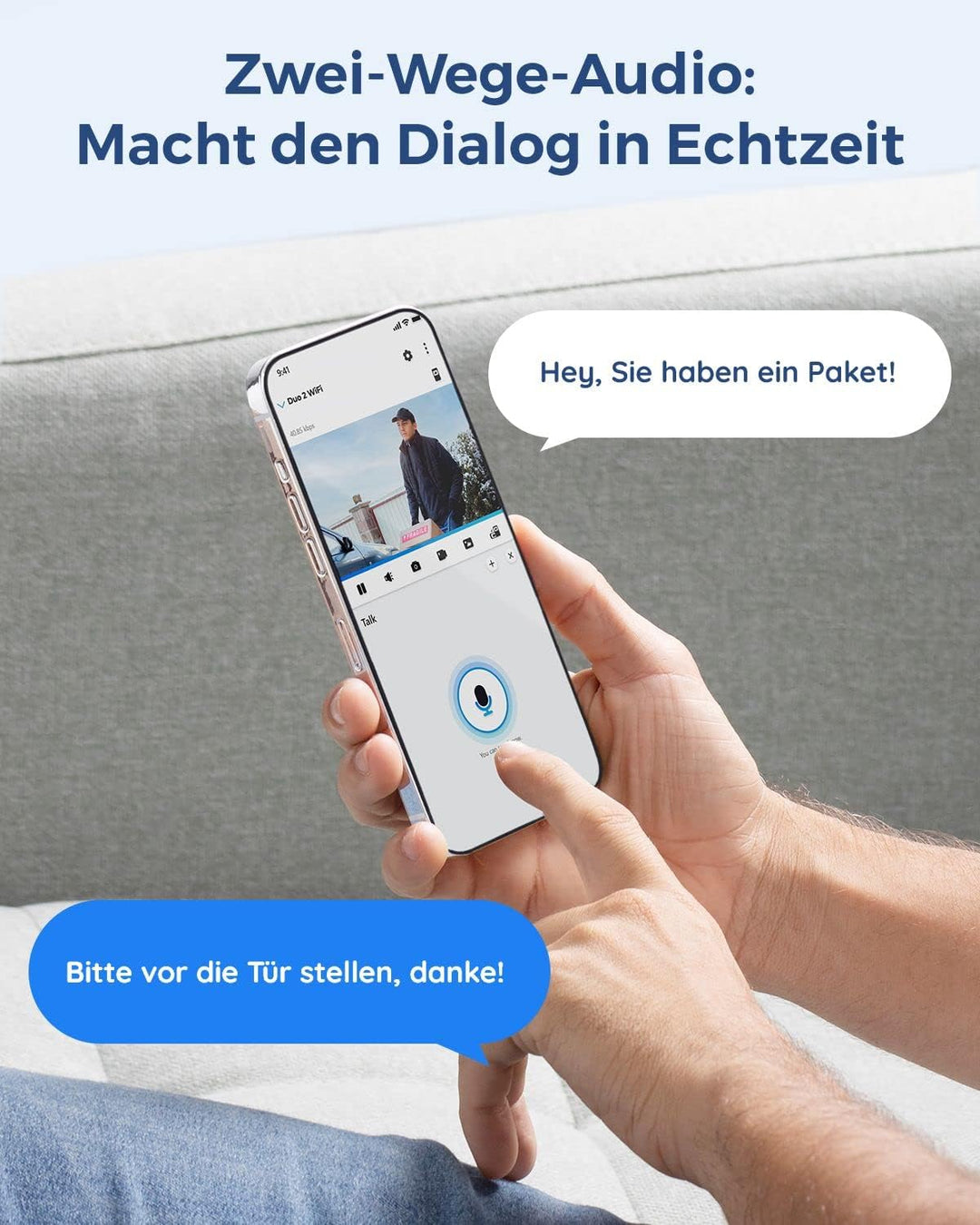 Reolink 4K Dual-Lens überwachungskamera aussen mit 180° Sichtwinkel, Outdoor IP-Kamera, Person/Fahrz