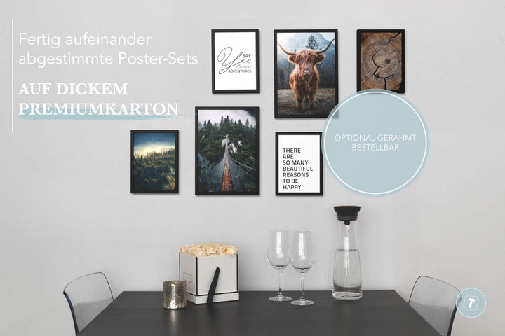 Papierschmiede® Mood Poster Set Wildnis, Bilder Wohnzimmer Deko Schlafzimmer, 2x DIN A3 (ca. 30x42)