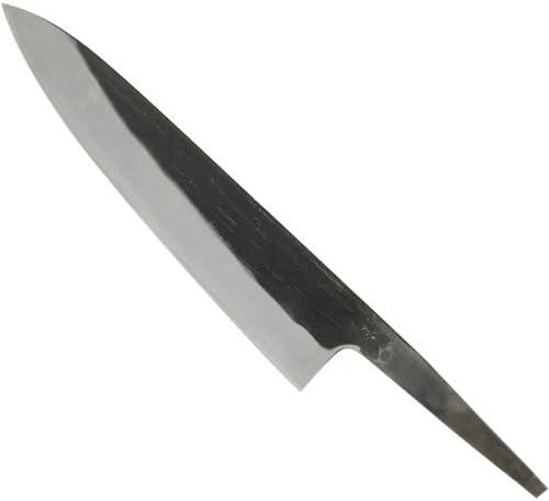 Klingenrohling mit schwarzer Schmiedehaut, dreilagig, Gyuto 180 mm