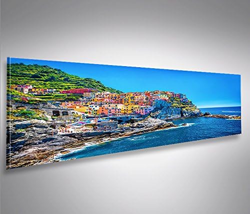 islandburner Bild Bilder auf Leinwand Cinque Terre Italien Panorama XXL Poster Leinwandbild Wandbild