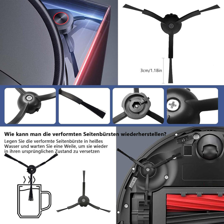26 Stück Zubehör Kit für Roborock S8 Pro Ultra Saugroboter Ersatzteile, 6*Staubbeutel,2*Hauptbürste,