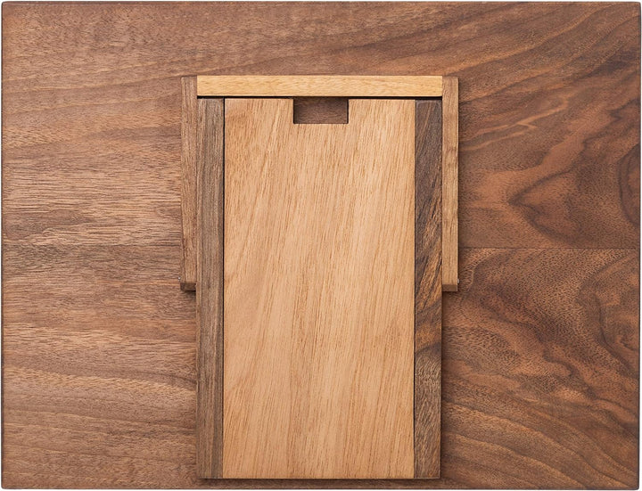 TILISMA-Handgefertigter Kochbuchhalter aus Holz-Buchhalter aus Nussbaumholz für freihändiges Lesen -