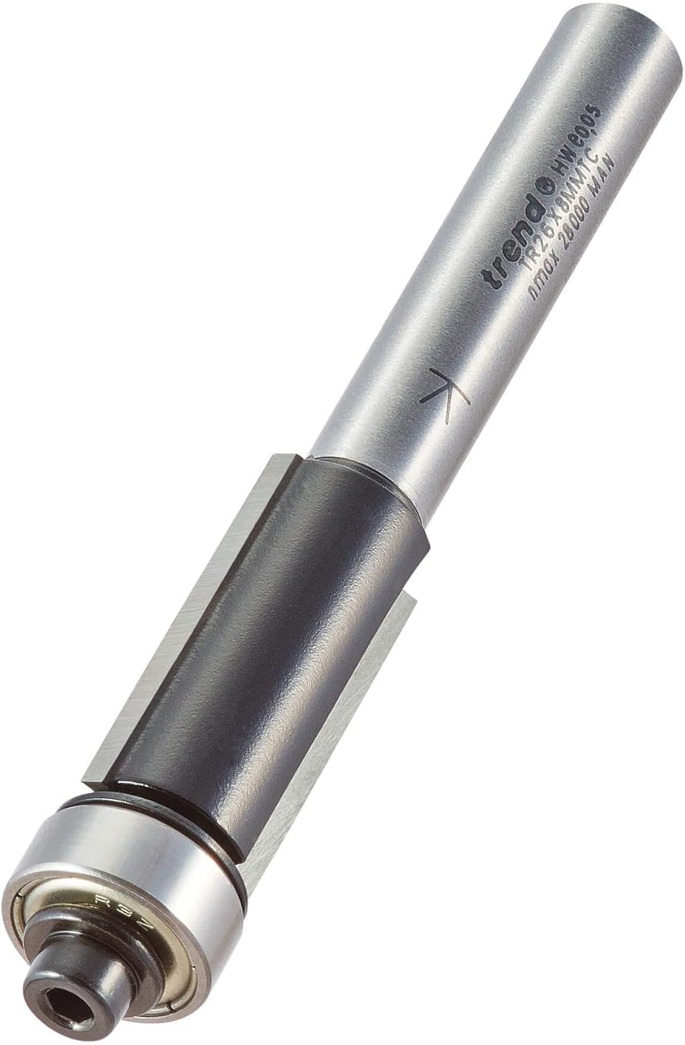 Trend Trade Kugelgelagerter Kantenfräser, 8 mm Schaft, 12.7 mm Schnittdurchmesser, 25.4 mm Schnittlä