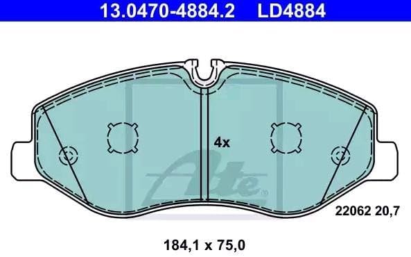 ATE 13.0470-4884.2 Bremsbeläge