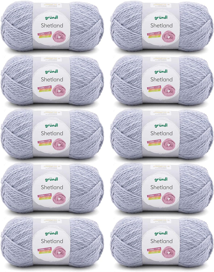 Gründl Shetland Wolle (modisches und weiches Strickgarn aus 80% Polyacryl und 20% Wolle, 100 g / 170