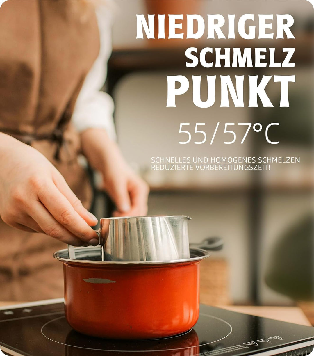 BOYUJK Sojawachs Flocken für Kerzen 4kg, Premium Natürlich Kerzenwachs, 100% Sojawachs für die Kerze