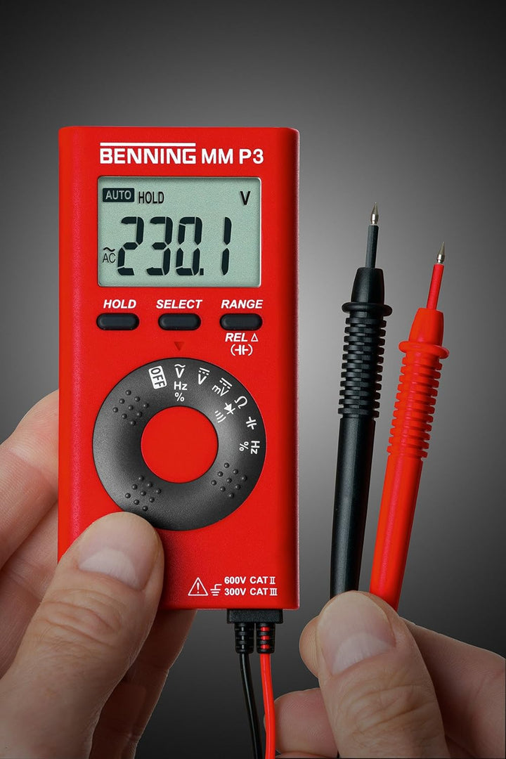 BENNING 044084 MM P3 Digital-Multimeter im Pocketformat & JOKARI 20050 Abisolierzange Super 4 plus,