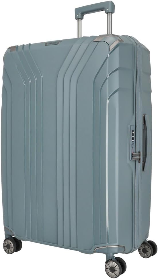 Travelite Hartschalenkoffer gross nachhaltig, 4 Rollen, ELVAA, Trolley mit recyceltem Innenfutter, T