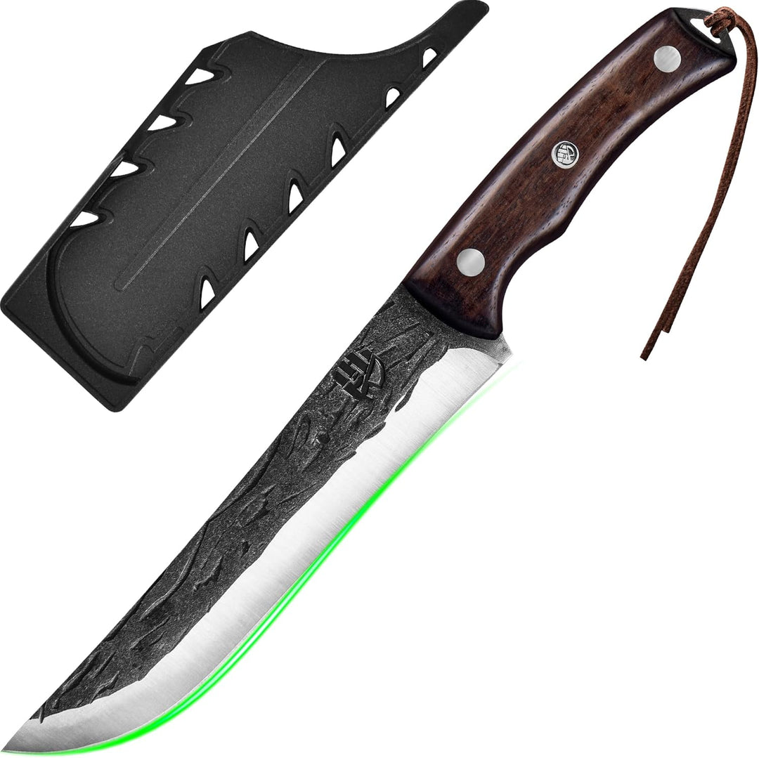 FULLHI Ausbeinmesser, Multi-Farben Griff Full Tang Küchenmesser, High Carbon Steel Carving Fishing D