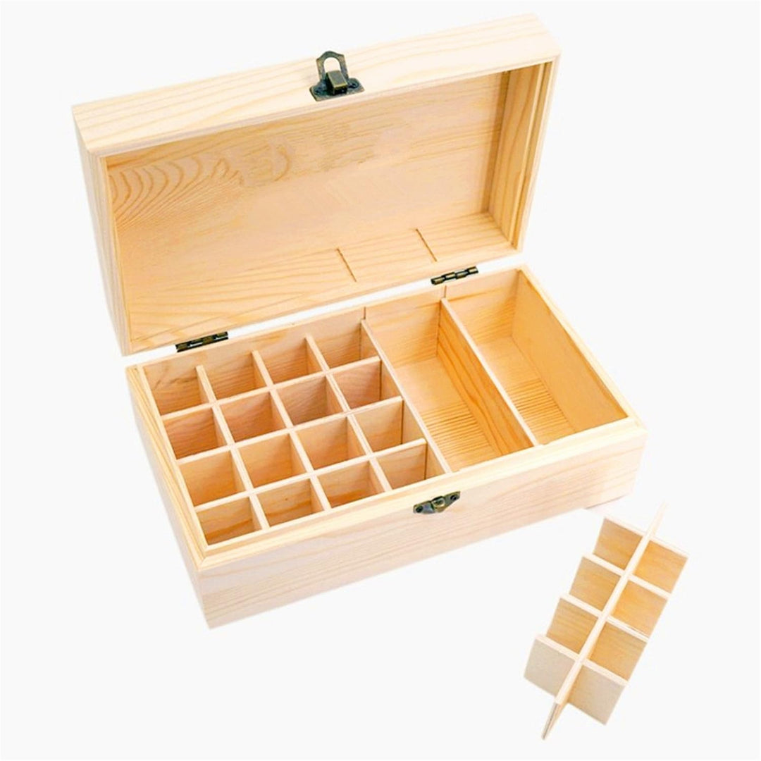 CHSEEA Ätherisches Öl Display Ständer Gestell Halter Organisator, 36 Löcher Holz Box Veranstalter Au