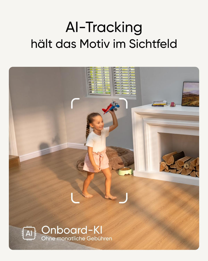 eufy Security Indoor Cam S350, Dual Kameras, 4K UHD Auflösung, Überwachungskamera mit 8× Zoom und 36