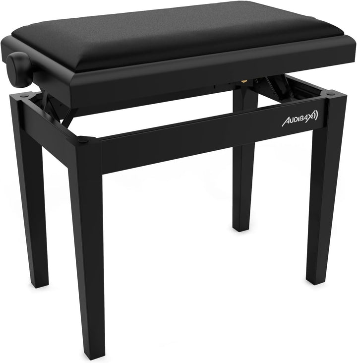 Audibax KB600 Black Banco para Piano Teclado Ajustable Regulable. Acolchado