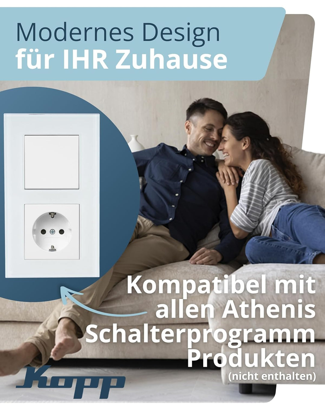 Kopp Athenis Abdeckrahmen 2-fach Glas mintfarben Art. Nr. 405408014 2-fach Mint, 2-fach Mint