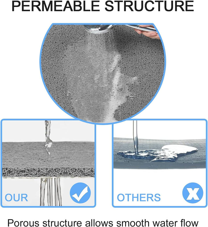 Grosse Duschmatte rutschfest,60 x 60 cm Weich Komfort Badewannenmatte mit Ablauflöchern,Anti-Schimme