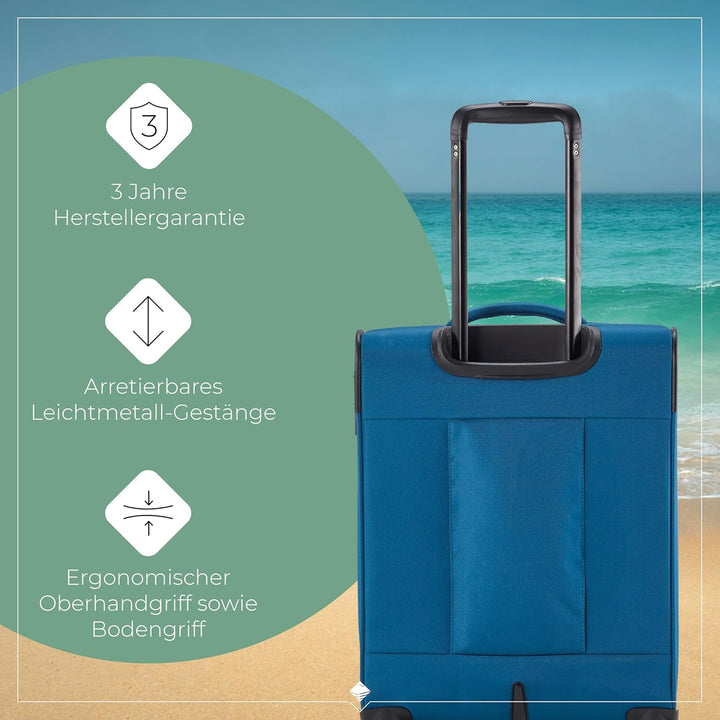 Travelite Chios - 4-Rollen-Kabinentrolley S 55 cm Petrol Trolley Handgepäck (55 cm) Petrol, Trolley