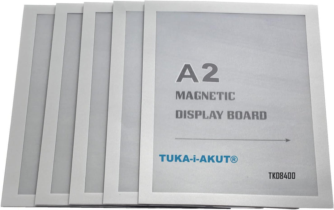 TUKA-i-AKUT 5st. A2 Info-Rahmen Selbstklebend mit Magnetverschluss, Einstecktasche Infotasche Blatth