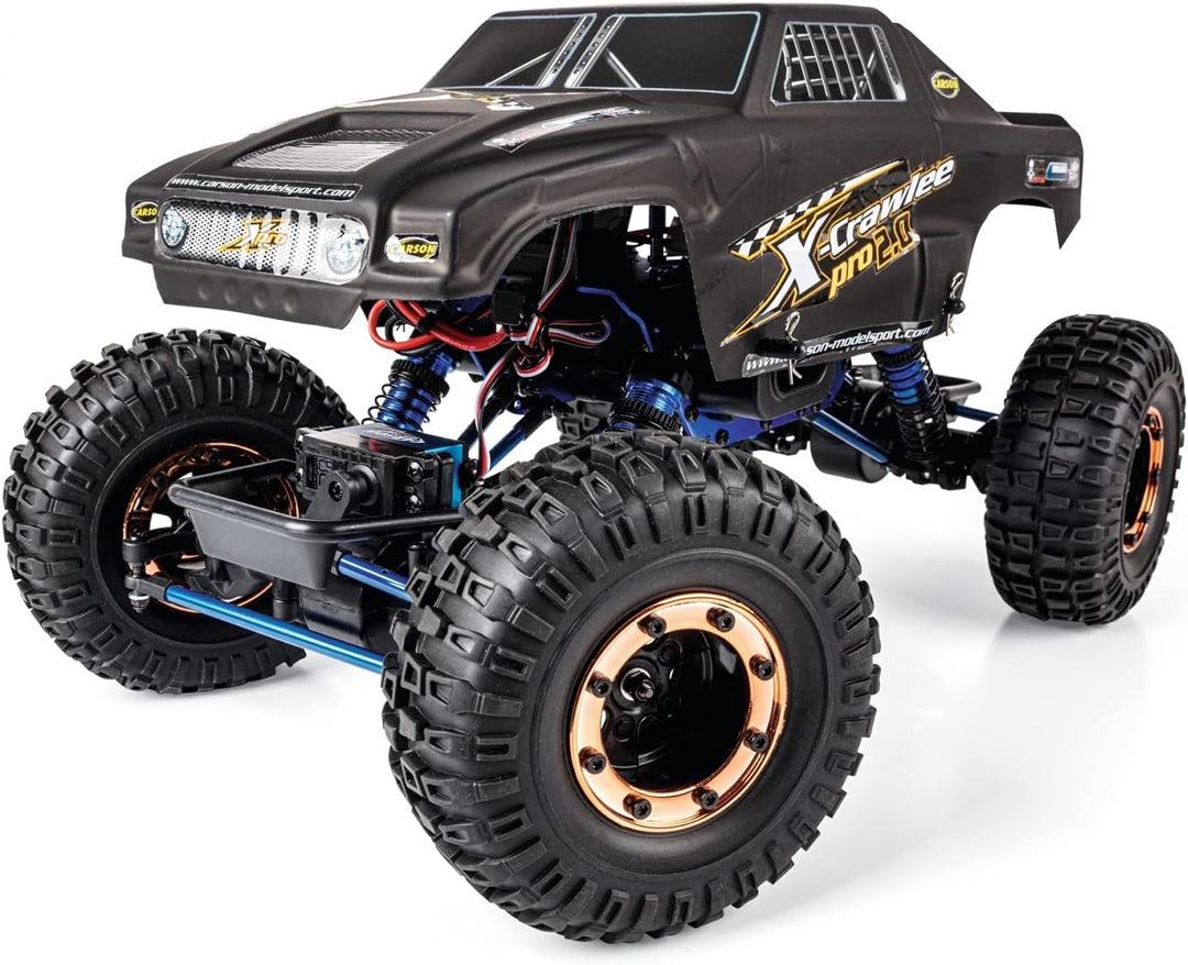 Carson 500404214 1:10 X-Crawlee Pro 2.0 100% RTR, Ferngesteuerter Crawler, RC Auto, inkl. Batterien