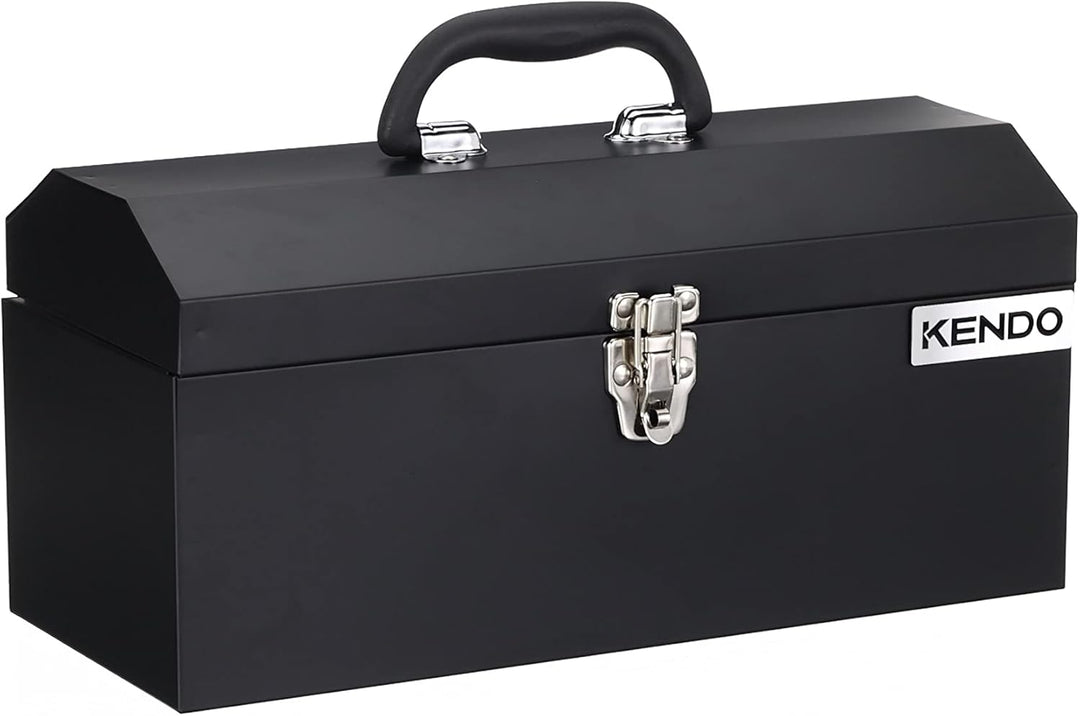 KENDO Werkzeugkasten leer - Masse: L41 x B18 x H19,5 cm - Werkzeugkiste Metall - Freitragende Werkze