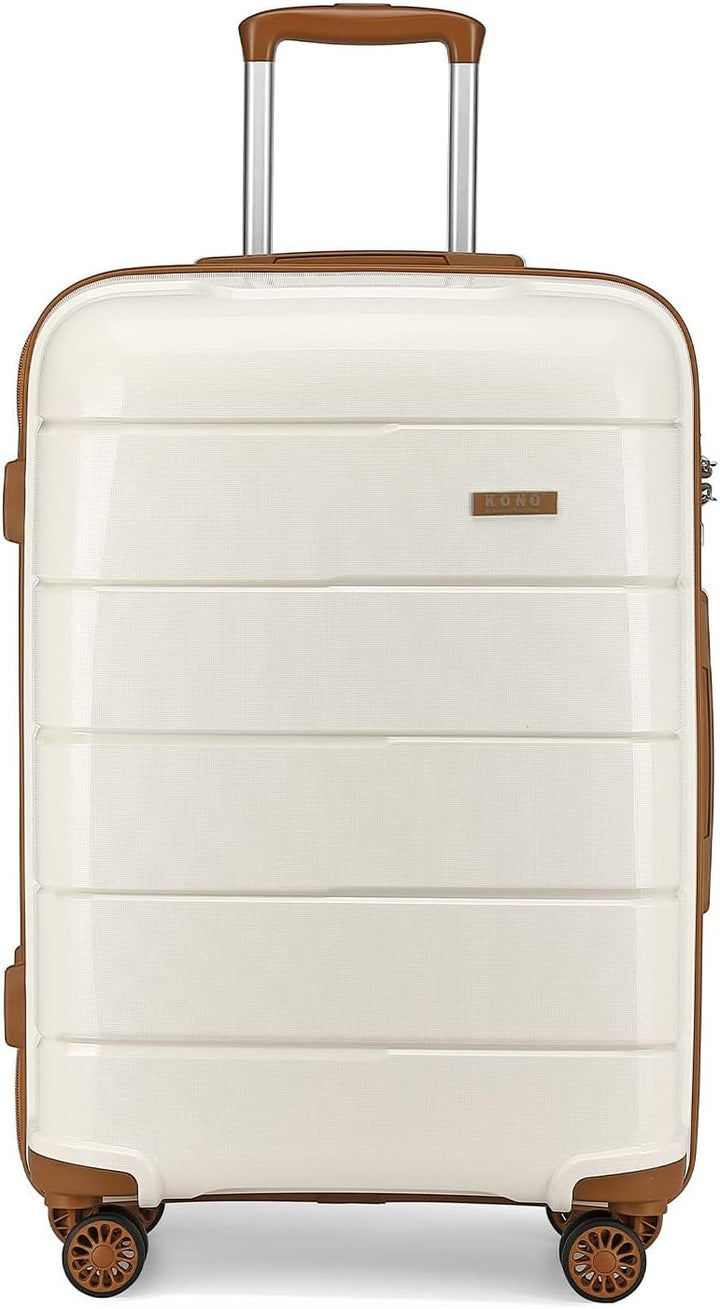 KONO Hartschalenkoffer Koffer Trolley Reisekoffer mit 4 Rollen TSA Schloss und YKK Reissverlüsse Pol