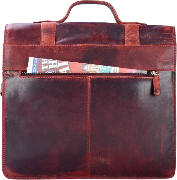 STILORD 'Marius' Klassische Lehrertasche Leder Schultasche XL gross Aktentasche zum Umhängen Busines