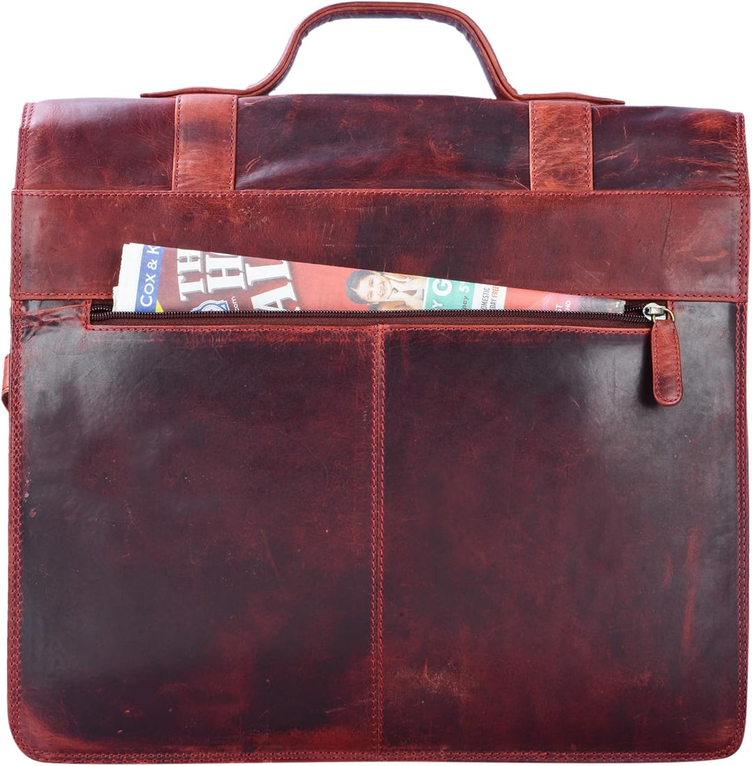 STILORD 'Marius' Klassische Lehrertasche Leder Schultasche XL gross Aktentasche zum Umhängen Busines