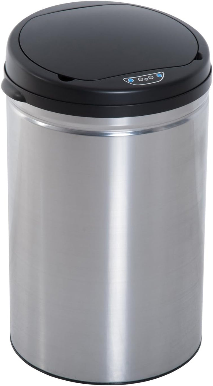 HOMCOM Edelstahl Automatik Sensor Mülleimer Abfalleimer IR Sensor mit/ohne Inneneimer rund 30 L 30.5