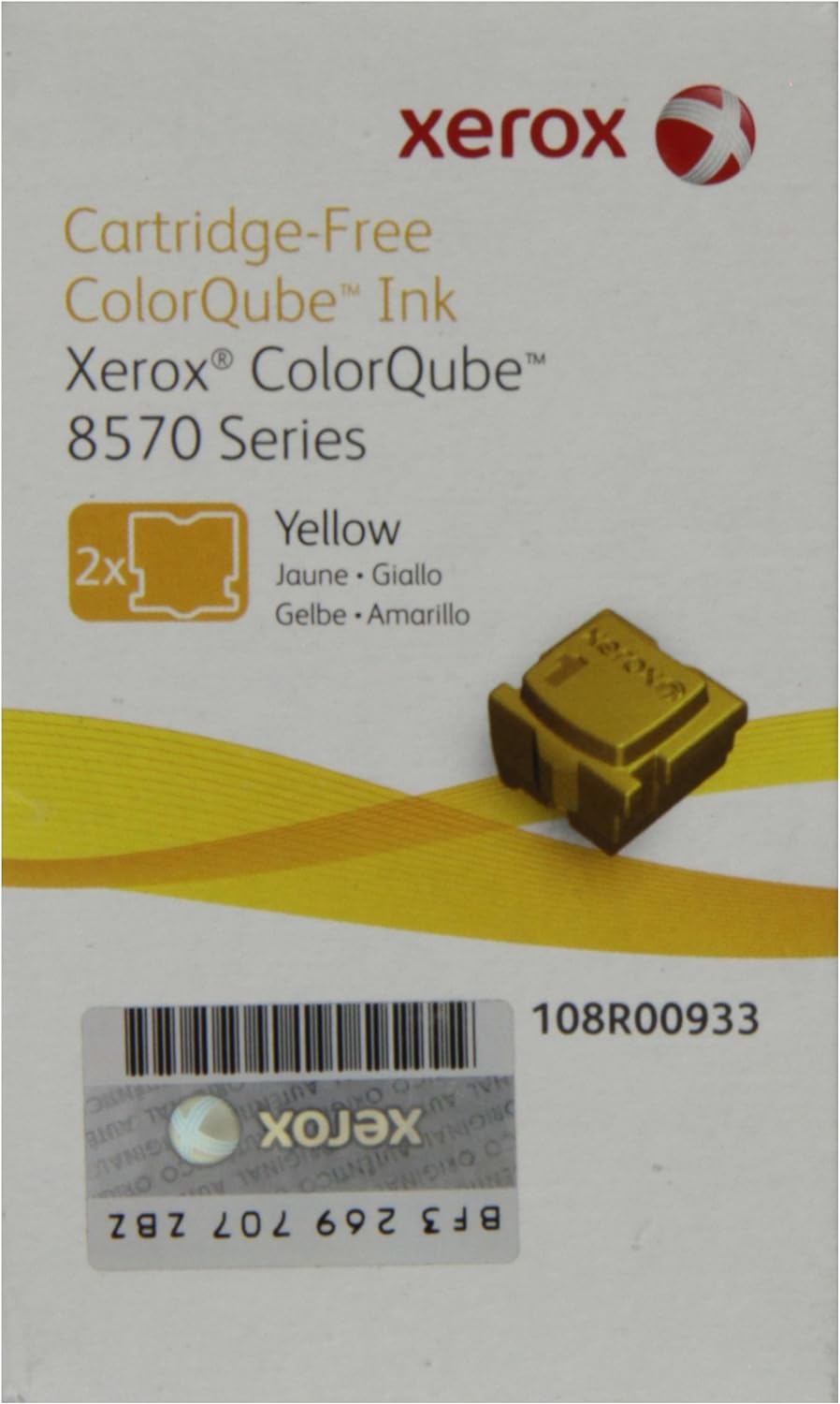 Xerox 108R00933 8570 ColorQube Standardkapazität 2 x 2.200 Seiten 2er-Pack, gelb