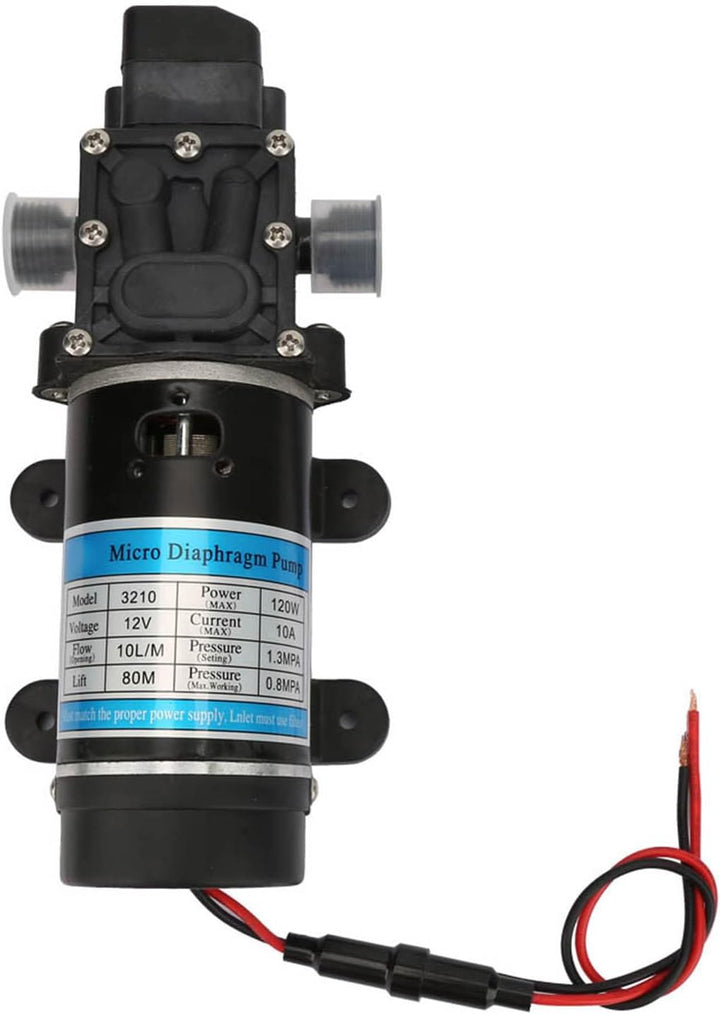 120W elektrische Wasserpumpe 10L / m selbstansaugende Membranpumpe mit Überstromschutzvorrichtung fü