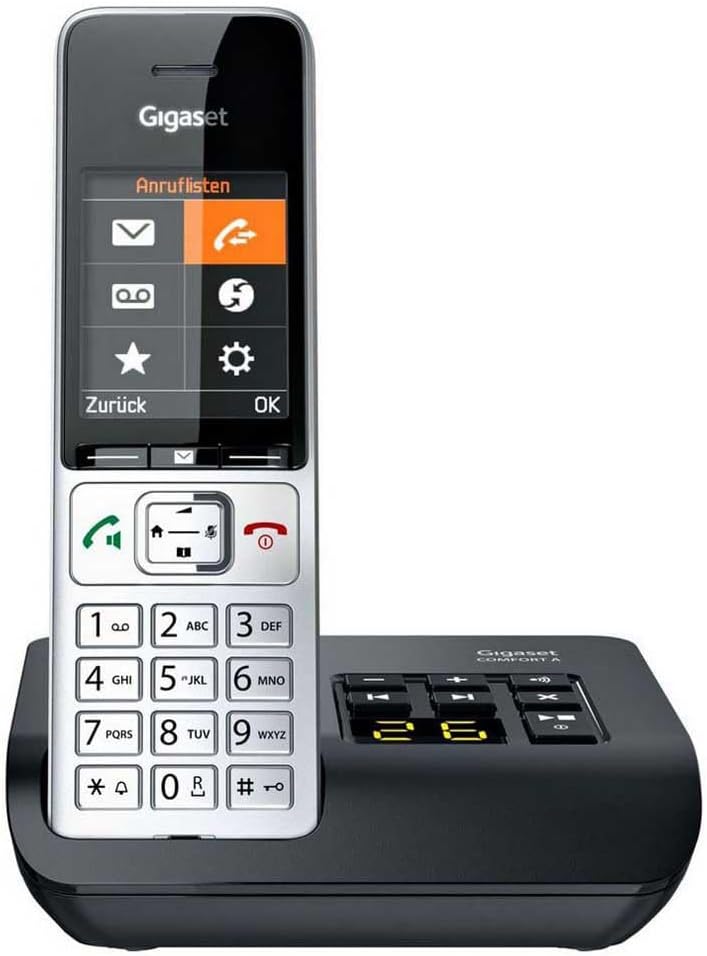 Gigaset Comfort 500A DECT, Gap Schnurloses Telefon analog Babyphone, Freisprechen, für Hörgeräte kom
