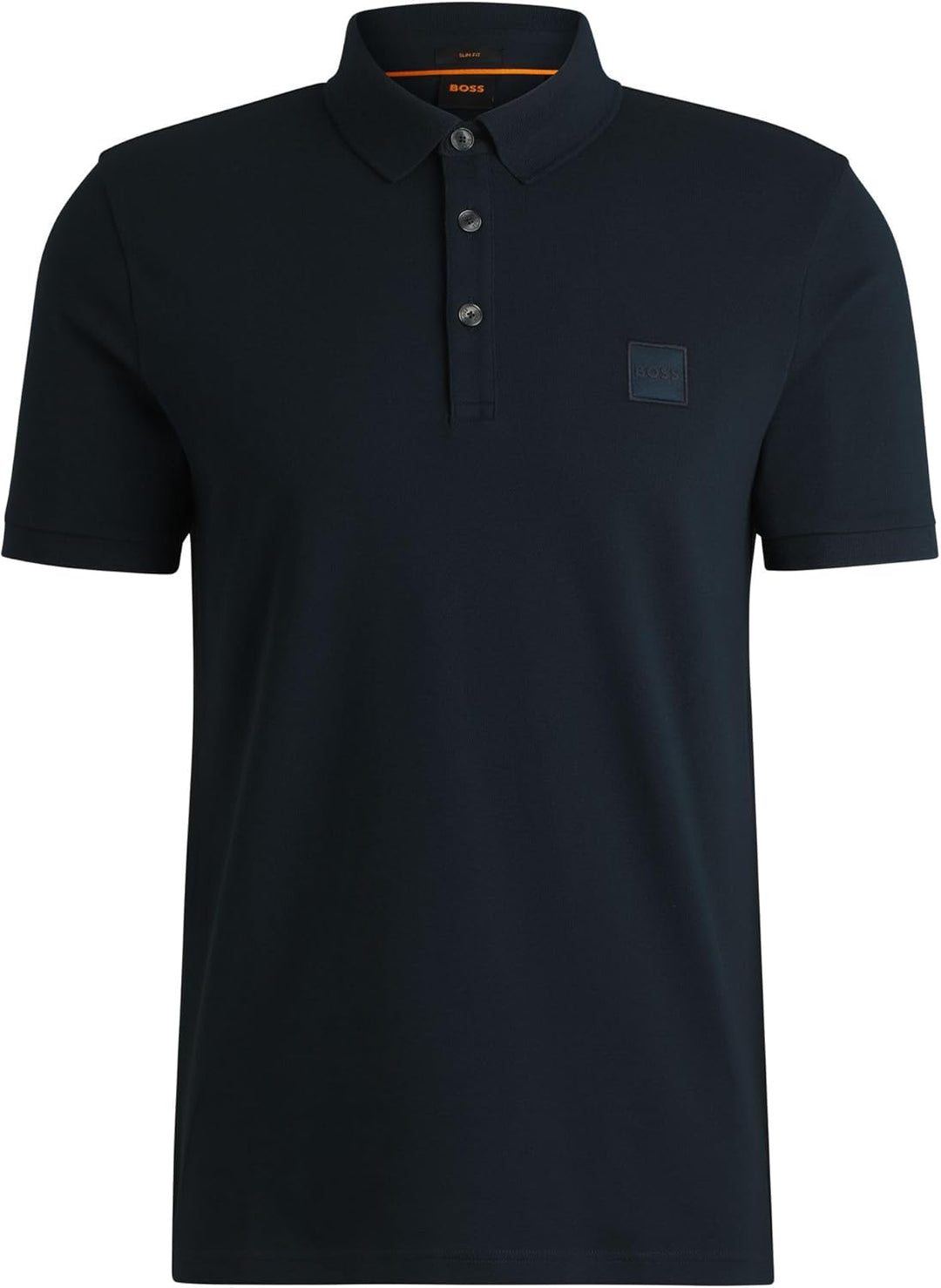 BOSS Herren Passenger Slim-Fit Poloshirt aus Stretch-Baumwolle mit Logo-Aufnäher Dunkelblau L