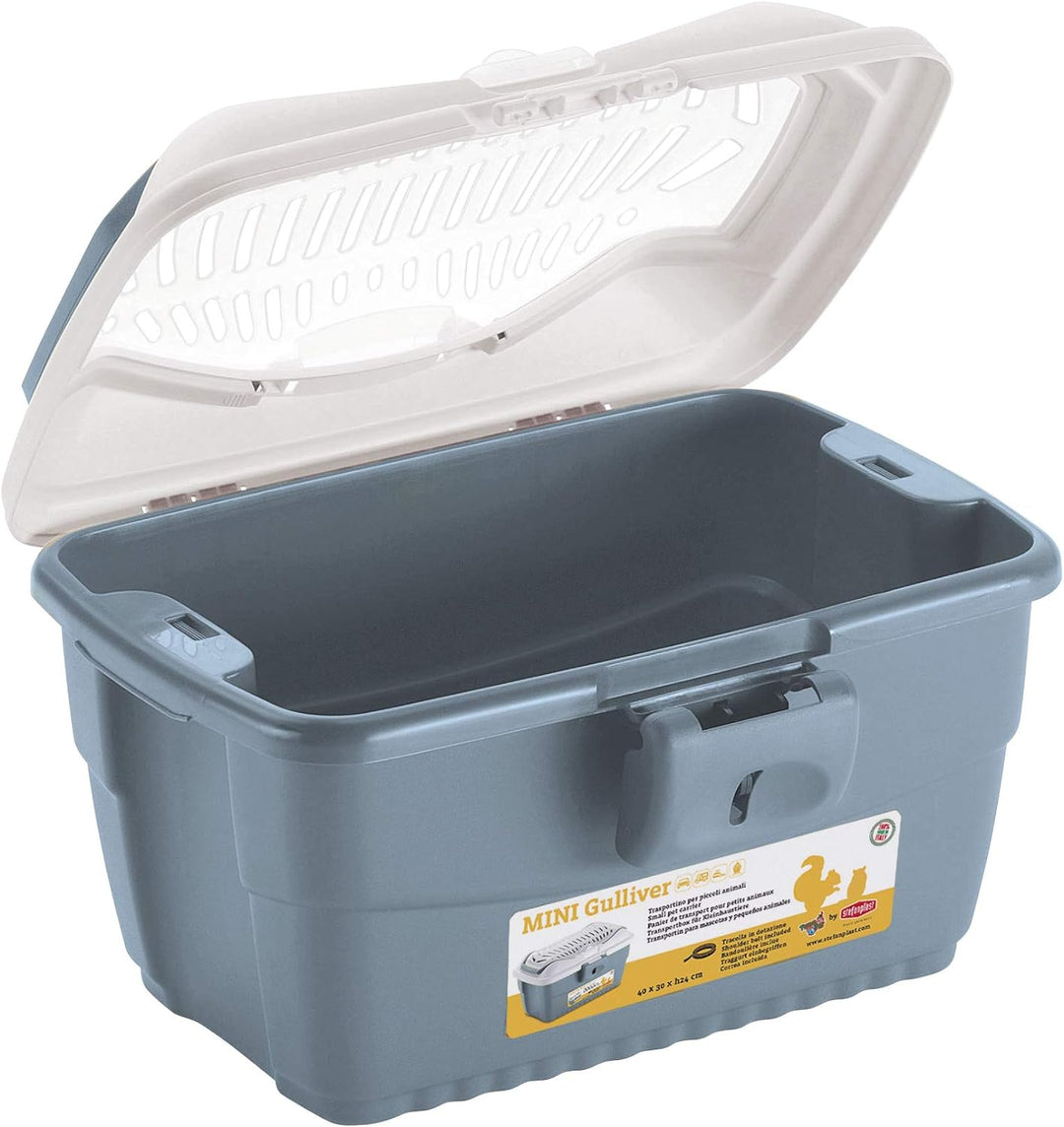 Stefanplast Mini Gulliver Transportbox für Kleintiere wie Hasen, Kaninchen, Hamster, Meerschweinchen