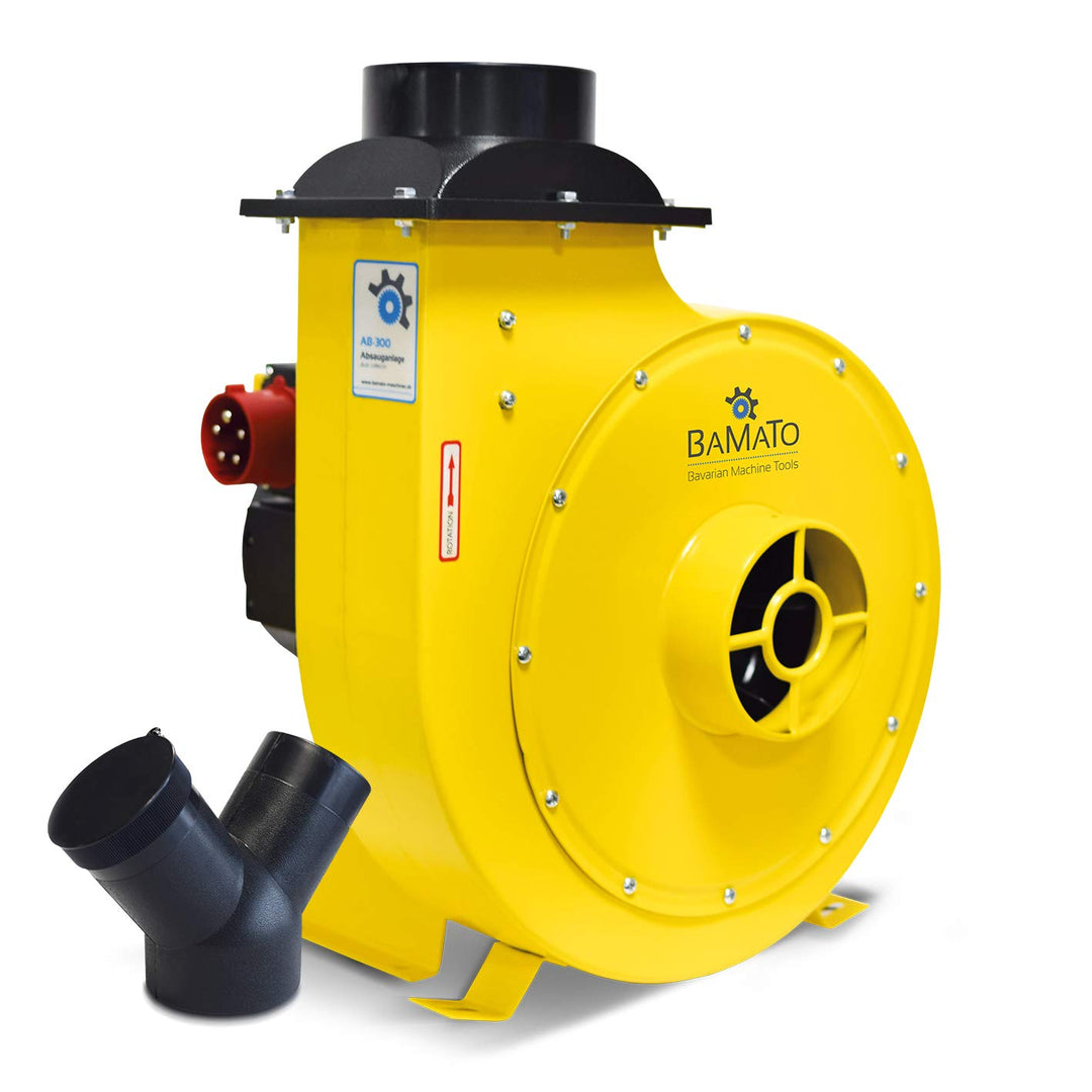 BAMATO Radialventilator AB-300 inkl. Y-Adapter Absauganlage, 400 V
