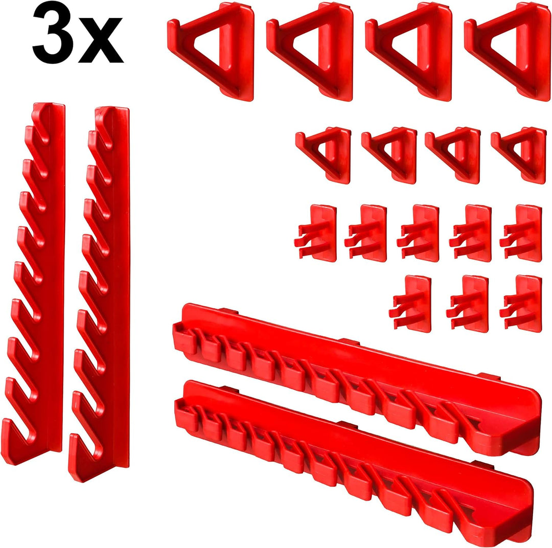 botle Werkzeugwand 115x78 cm - Set 58 Werkzeughaltern mit Lochwand Werkstattregal Kunststoff Garage