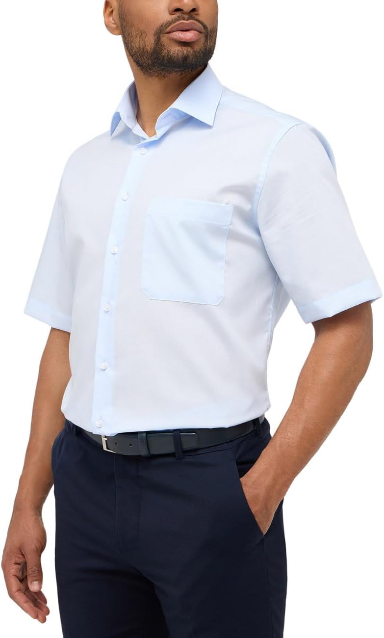 eterna Herren Original Shirt MODERN FIT 42 Kragen / 67 Ärmel Hellblau, 42 Kragen / 67 Ärmel Hellblau
