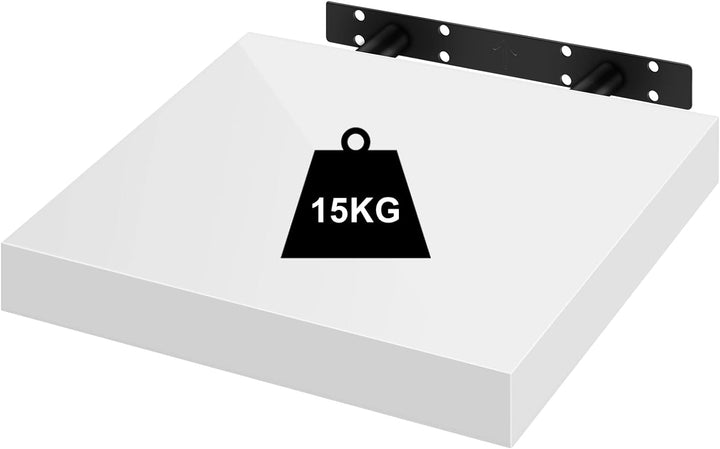 WOLTU Wandregal Volato Wandboard freischwebend hochglänzend weiss Schweberegal CD DVD Regal Bücherre