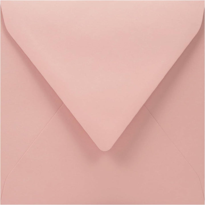 Netuno 100 quadratische Briefumschläge Blass-Rosa 153x 153 mm 110g Woodstock Cipria Recycling Briefh
