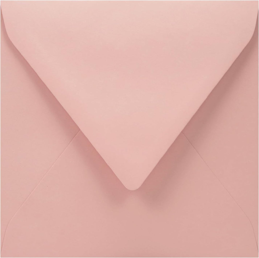 Netuno 100 quadratische Briefumschläge Blass-Rosa 153x 153 mm 110g Woodstock Cipria Recycling Briefh