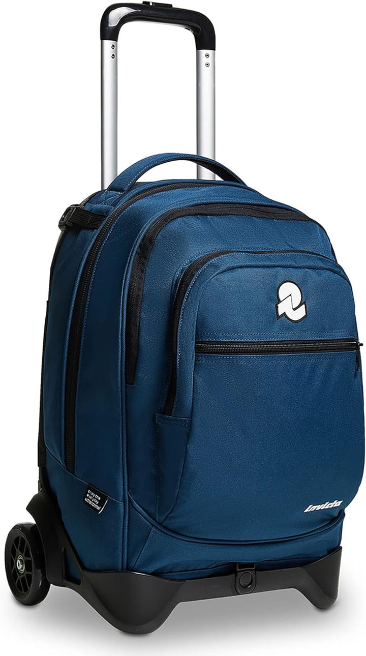 Invicta TROLLEY NEW PLUG PLAIN, Rucksack mit Trolleyfunktion, ab 1. Klasse, 3 in 1, Abnehmbarer Ruck